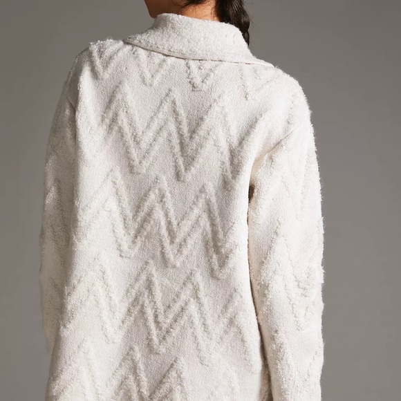 anthropology Flat White Sweater Coat - Picture 3 of 5